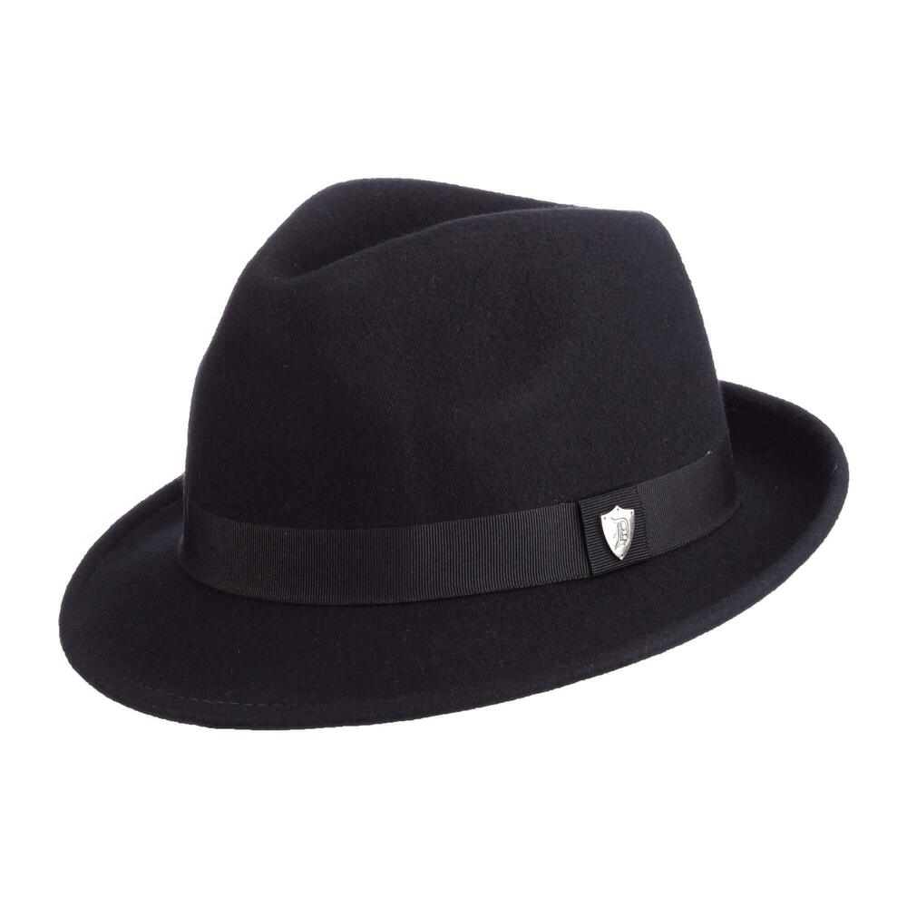 1466 Wool Felt Snap Brim Hat Medium, Black